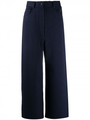 Расклешенные твиловые брюки с завышенной талией Acne Studios. Цвет: синий