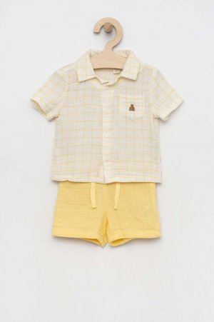 Хлопковый костюм для новорожденных Gap, желтый GAP