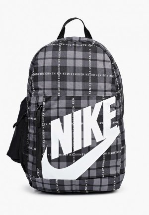 Рюкзак и пенал Nike Y NK ELMNTL BKPK - PLAID. Цвет: серый