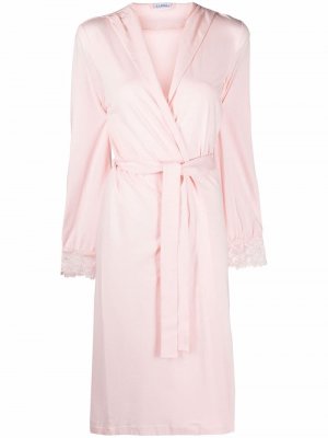 Lace-trim belted robe La Perla. Цвет: розовый