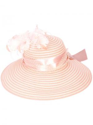 Шляпа с перьями Gigi Burris Millinery. Цвет: розовый