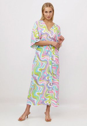 Платье пляжное Modis. Цвет: разноцветный