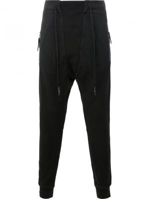 Спортивные штаны с завязками и карманами 11 By Boris Bidjan Saberi. Цвет: черный