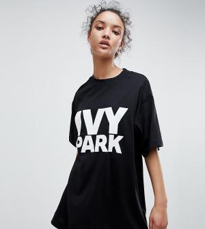 Черная oversize-футболка с логотипом -Черный Ivy Park