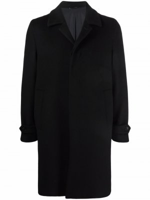 Однобортное пальто строгого кроя Hevo. Цвет: черный