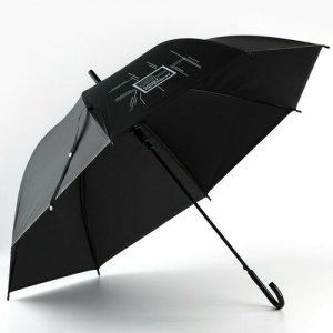 Зонт-трость , полуавтомат, черный Семейные традиции. Цвет: черный