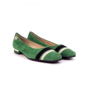 Туфли женские,, размер 37.5, зелёный, натуральная замша Brunate. Цвет: зеленый