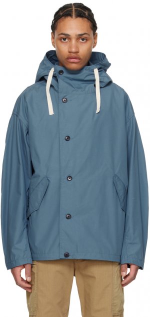 Синяя куртка с капюшоном Nanamica