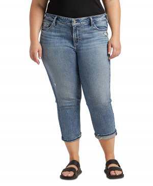 Джинсы-капри Elyse со средней посадкой больших размеров Silver Jeans Co.