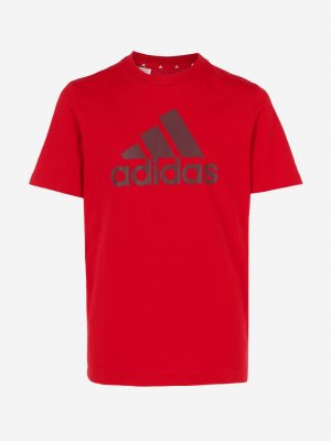 Футболка для мальчиков , Красный adidas. Цвет: красный