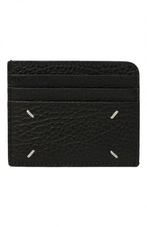 Кожаный футляр для кредитных карт Maison Margiela. Цвет: чёрный