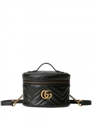 Мини-рюкзак GG Marmont Gucci. Цвет: черный