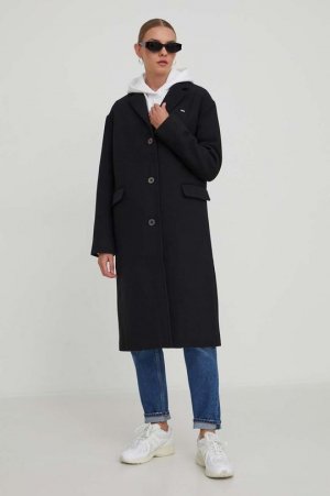 Пальто с добавлением шерсти , черный Tommy Jeans