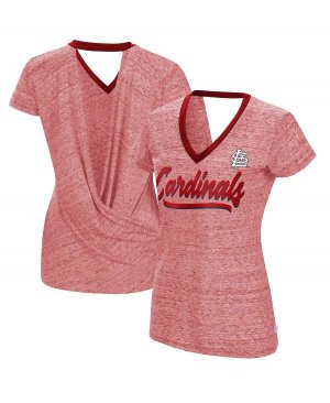Женская красная футболка с v-образным вырезом и в перерыве между таймами St. Louis Cardinals , красный Touch