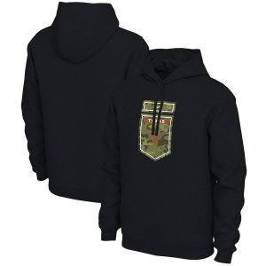 Мужской черный пуловер с капюшоном и камуфляжным принтом Texas Longhorns Veterans Nike