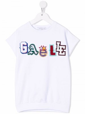 Logo-patch cotton T-Shirt Gaelle Paris Kids. Цвет: белый