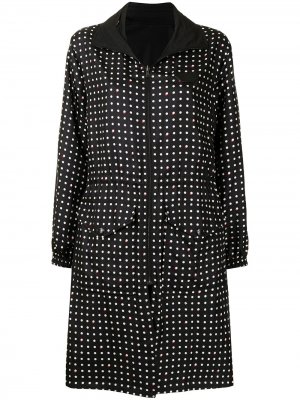 Пальто pre-owned с узором в горох Louis Vuitton. Цвет: черный