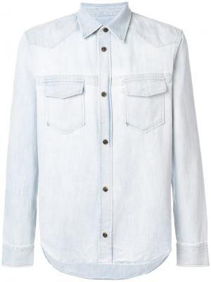 Джинсовая рубашка с карманами спереди Maison Margiela. Цвет: синий