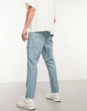 Серые брюки-карго ASOS. Цвет: серый