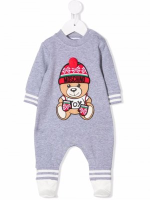 Пижама с принтом Teddy Bear Moschino Kids. Цвет: серый