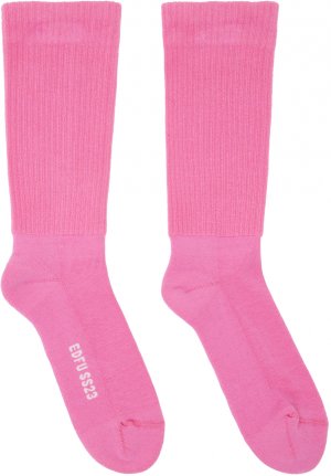 Розовые носки до середины икры Rick Owens