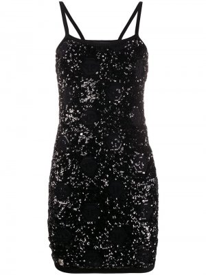 Коктейльное платье с пайетками Philipp Plein. Цвет: черный