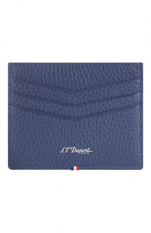 Кожаный футляр для кредитных карт S.T. Dupont. Цвет: синий