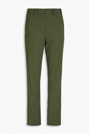 Узкие брюки из смесовой шерсти 3.1 PHILLIP LIM, зеленый Lim