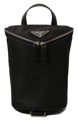 Текстильный рюкзак Prada. Цвет: чёрный