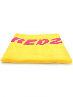 Пляжное полотенце с логотипом Dsquared2. Цвет: желтый
