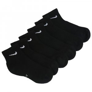 Набор из 6 детских молодежных носков средней мягкости до щиколотки , черный Nike