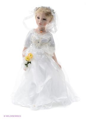 Кукла фарфор Невеста 16 дюймов Angel Collection. Цвет: белый