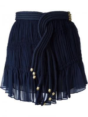 Мини юбка с украшением из плетеного жгута Jay Ahr. Цвет: синий