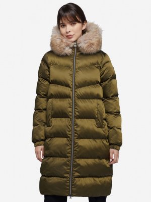 Пальто утепленное женское Backsie, Зеленый Geox. Цвет: зеленый