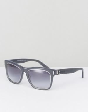 Солнцезащитные очки в квадратной оправе CK Collection Calvin Klein. Цвет: серый