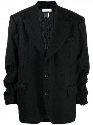 Однобортный пиджак оверсайз Facetasm. Цвет: черный