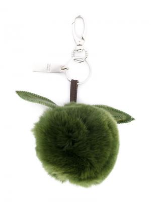 Брелок для ключей в виде яблока Steffen Schraut. Цвет: зелёный