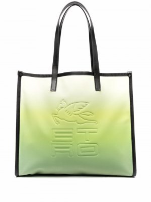 Cube logo tote bag ETRO. Цвет: зеленый