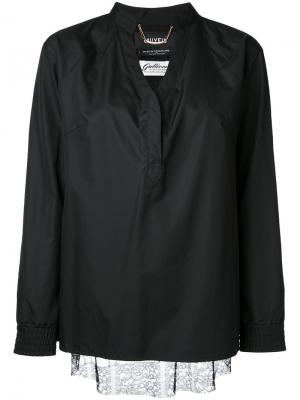Lace layered blouse Muveil. Цвет: чёрный