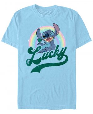 Мужская футболка Lilo Stitch Lucky Rainbow с коротким рукавом , синий Fifth Sun