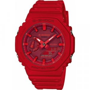 Наручные часы G-Shock GA-2100-4A, красный CASIO. Цвет: красный
