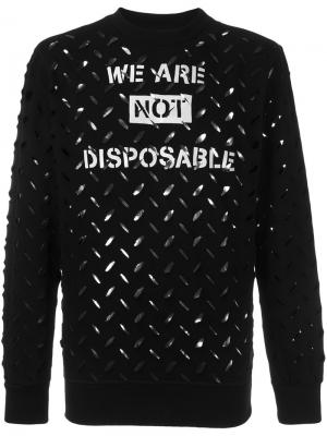 Perforated sweatshirt Vivienne Westwood Anglomania. Цвет: чёрный