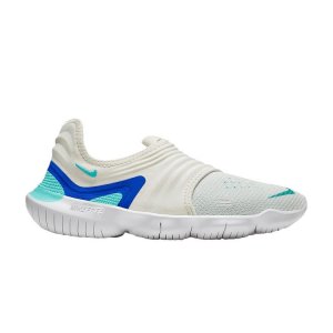 Free RN Flyknit 3.0 Sail Racer синие женские кроссовки кремовые Aurora AQ5708-100 Nike