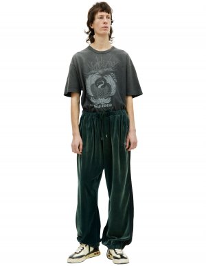 Велюровые брюки с вышивкой Maison Mihara Yasuhiro
