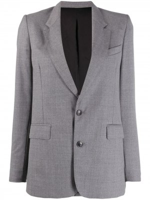 Пиджак на двух пуговицах с подкладкой AMI Paris. Цвет: серый