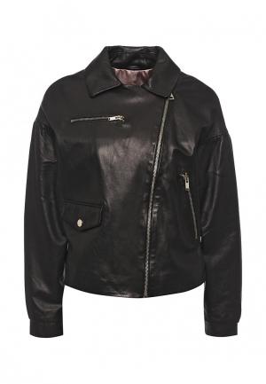 Кожаная куртка Mondial. Цвет: черный