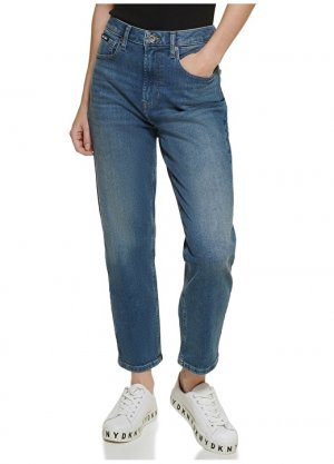 Прямые женские джинсовые брюки с высокой талией Dkny Jeans