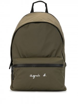 Рюкзак с логотипом agnès b.. Цвет: зеленый