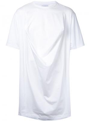 Удлиненная футболка Haina Wan Hung. Цвет: белый