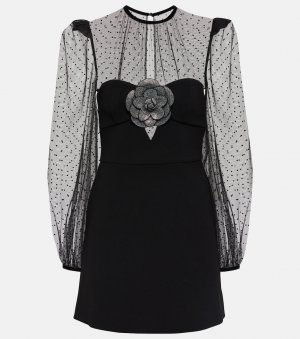 Мини-платье yvonne с цветочной аппликацией , черный Rebecca Vallance